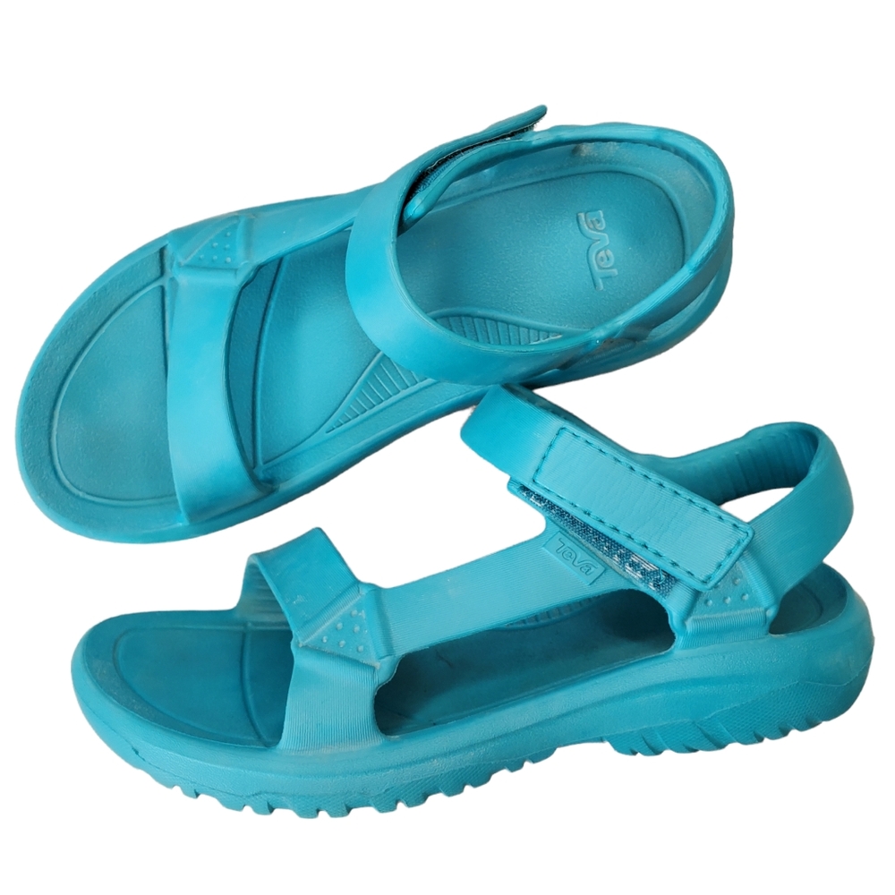 Teva hurricane drift rubber sandals teal blue Stillwater W10 M8